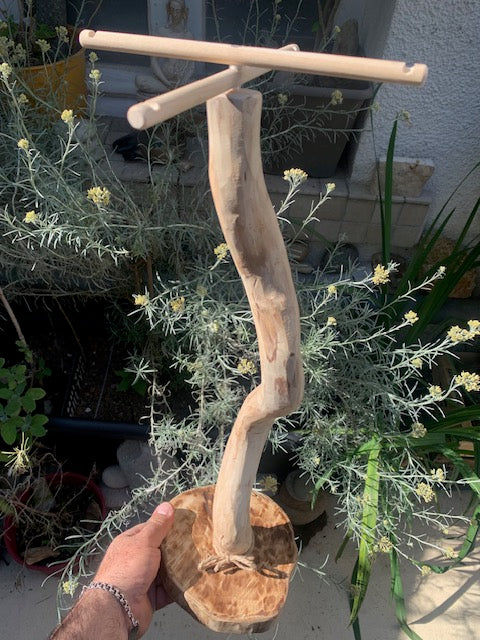 Support en bois recyclé, branches pliables, pour carillons Koshi/Zaphir – 54 x 20 x 17 cm - Création Zen Curiosity