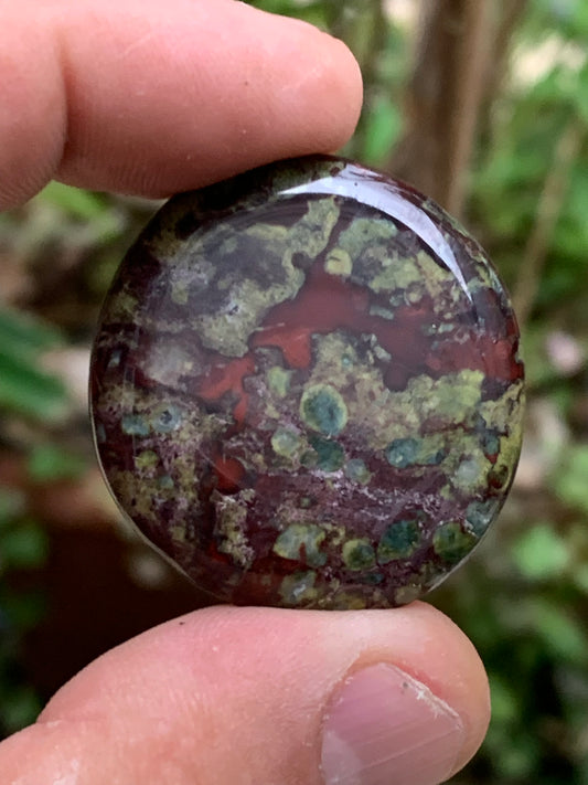 Jaspe Sang de Dragon – Galets polis naturels - 2 modèles au choix !