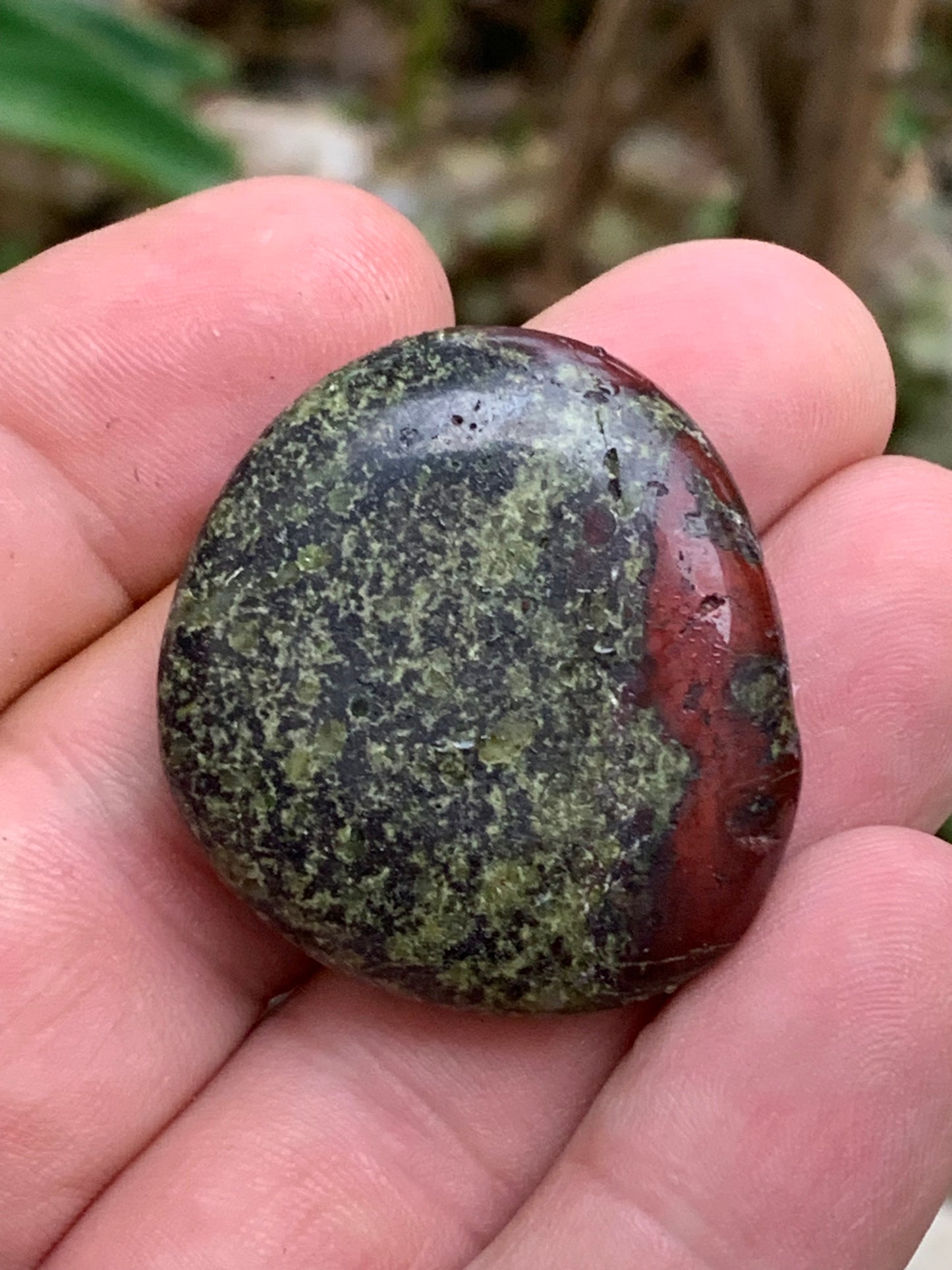 Jaspe Sang de Dragon – Galets polis naturels - 2 modèles au choix !