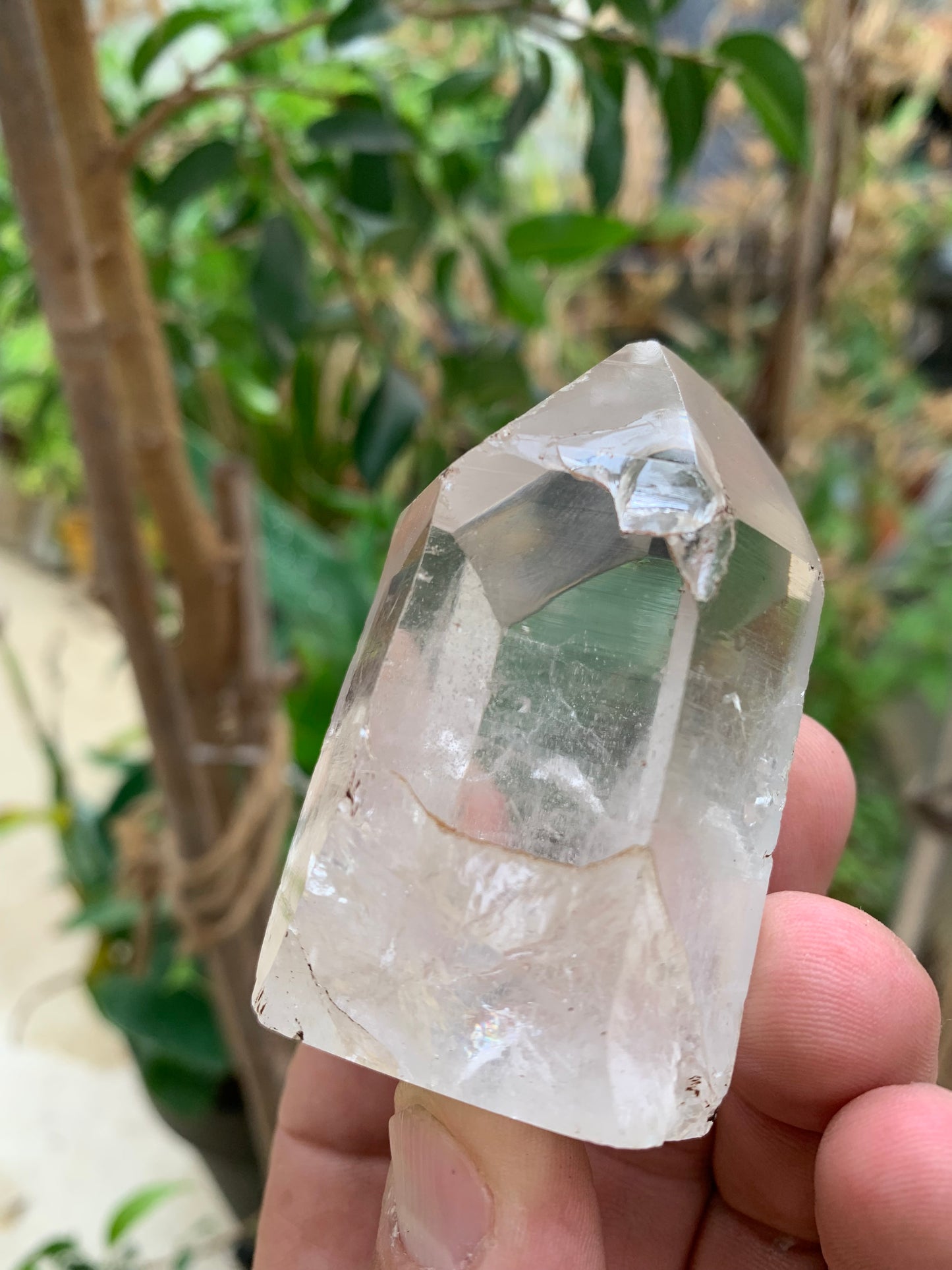 Cristal de Roche - Large pointe laser naturelle - ± 67 de haut x 40 mm de diamètre - 158,6 gr. !