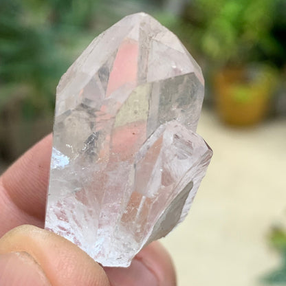 Cristal de Roche – Cristaux naturels jumelés – ±37 mm de haut × 22 × 18 – 16,10 gr. !