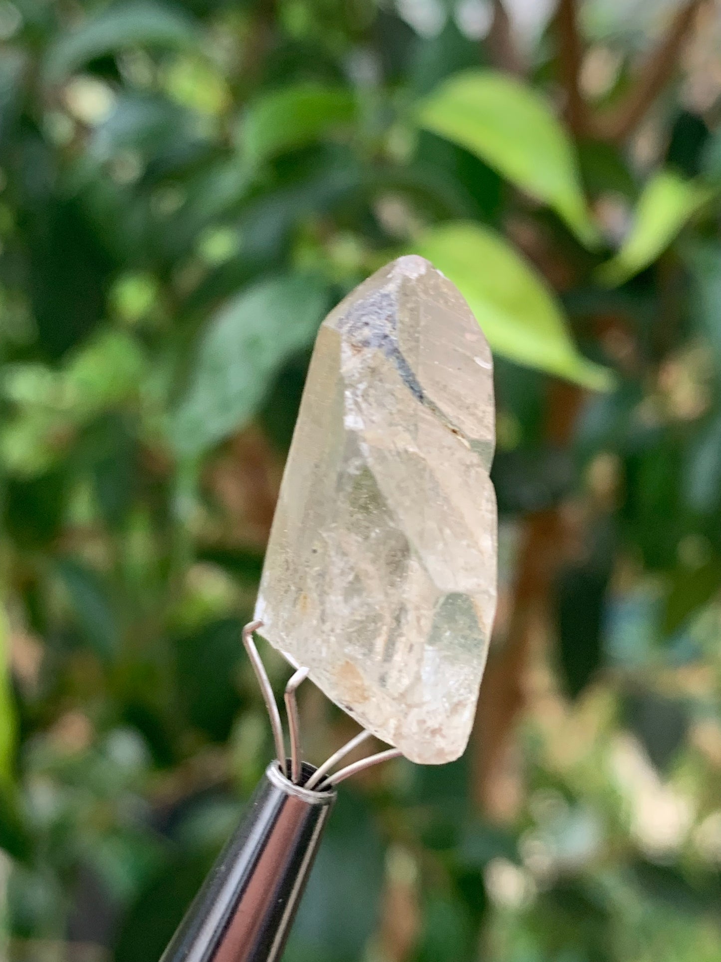 Cristal de Roche – Cristaux naturels jumelés – ± 27 mm de haut × 22 × 10 – 8 gr. !