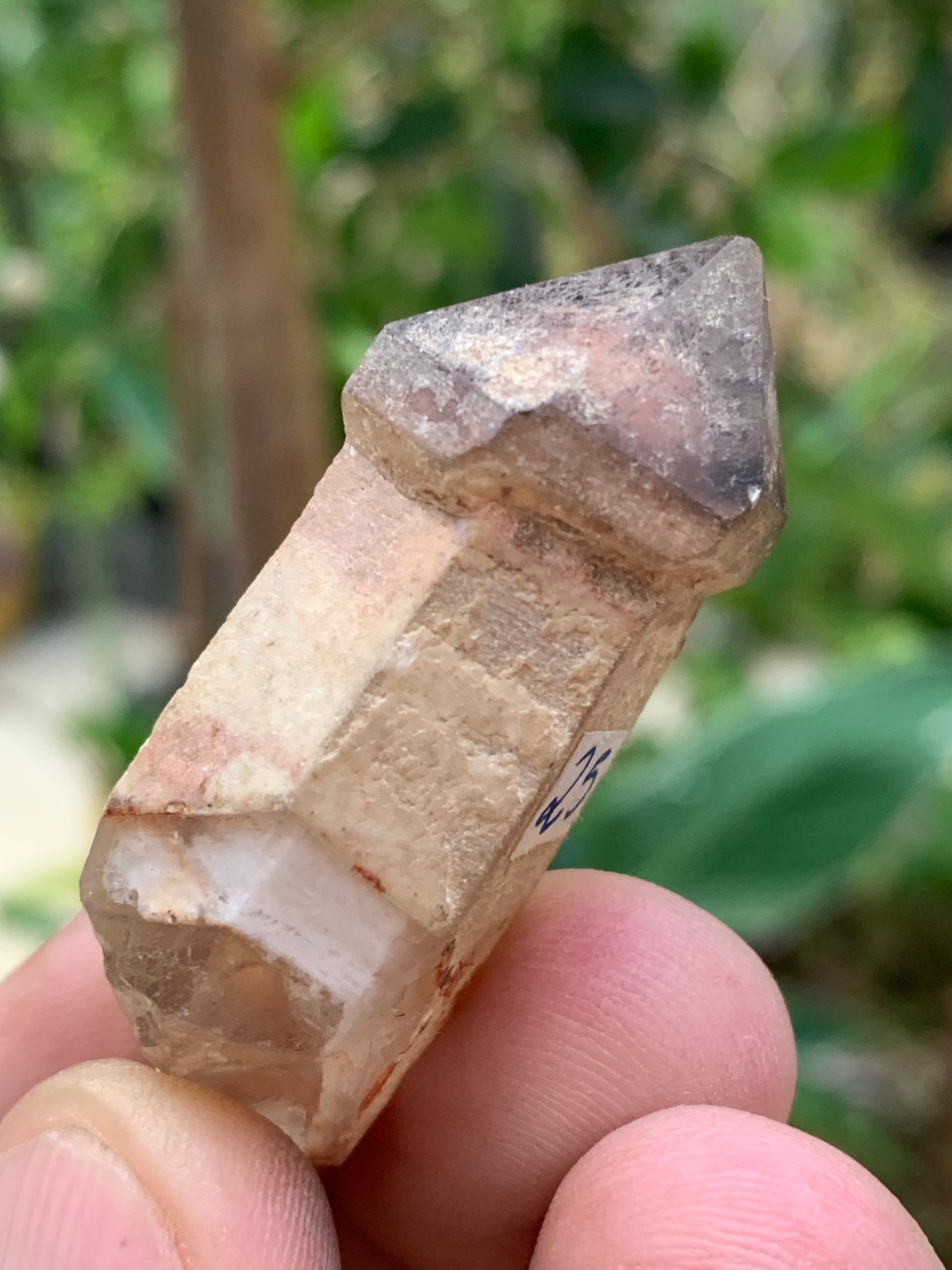 Cristal de Roche / Quartz Sceptre – Pointe laser naturelle - ± 50 mm (H) × 21 × 19 mm – 23 g !