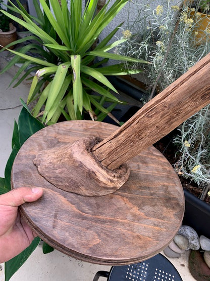 Support en bois pour gong, ou pour décoration, pied de lampe... - 55 x 35 cm - Création Zen Curiosity