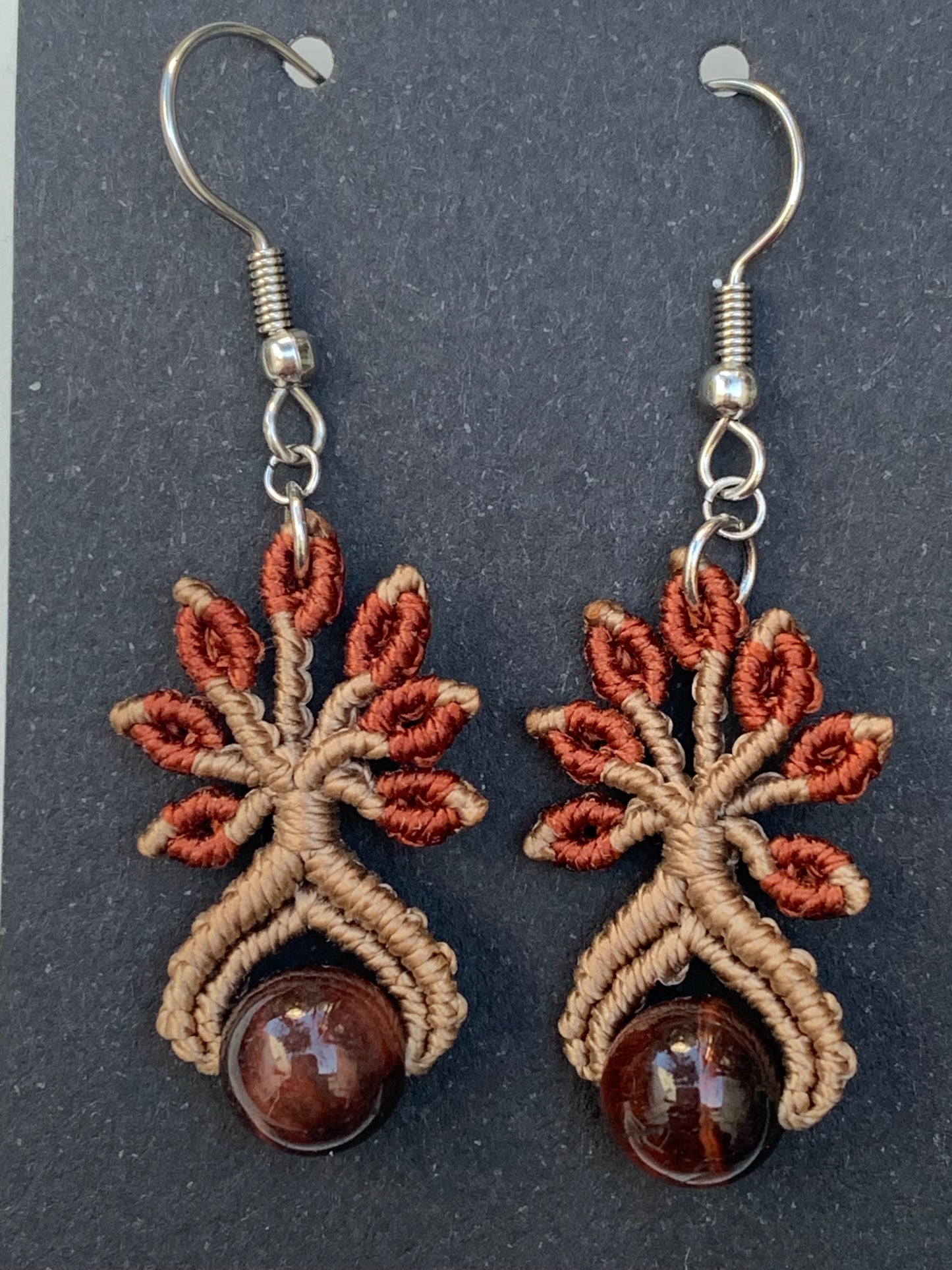 🧵 Boucles d’oreilles, superbes créations tissées à la main avec perle en pierre semi-précieuse – Choisissez votre perle et recevez une création sur mesure ! Fait par Créatipik (Fr°)
