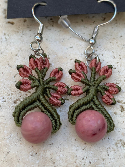 🧵 Boucles d’oreilles, superbes créations tissées à la main avec perle en pierre semi-précieuse – Choisissez votre perle et recevez une création sur mesure ! Fait par Créatipik (Fr°)
