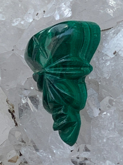 Malachite, cabochon de 29x21x10 - 9,6 grammes. Parfait en bijouterie, collection ,exposition...