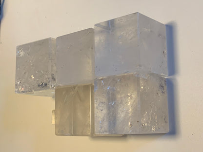 Cube en cristal de roche, un des 5 Solides de Platon, modèles au choix (vente à l'unité) - 1,5 à 5 cm. Qualité A à AAA !