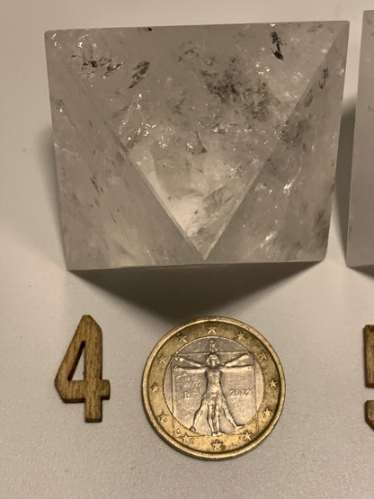 Octaèdre en cristal de roche, un des 5 Solides de Platon, taille S à XL. Modèles au choix - Vente à l'unité. ± 1,5 à 6 cm. Qualité A à AAA !