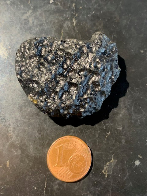 Tectite du Vietnam - 38 x 30 x 13 mm - 18,6 gr. - Famille des météorites