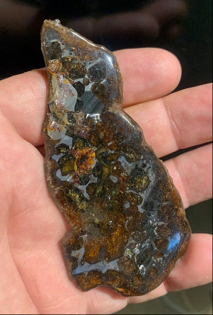Selection of 'Pallasite Sericho' meteorites – from 6 to 40 g – magnificent inclusions of large olivine crystals