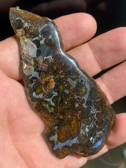 Selection of 'Pallasite Sericho' meteorites – from 6 to 40 g – magnificent inclusions of large olivine crystals