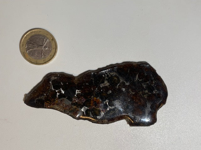 Selection of 'Pallasite Sericho' meteorites – from 6 to 40 g – magnificent inclusions of large olivine crystals