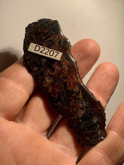 Selection of 'Pallasite Sericho' meteorites – from 6 to 40 g – magnificent inclusions of large olivine crystals