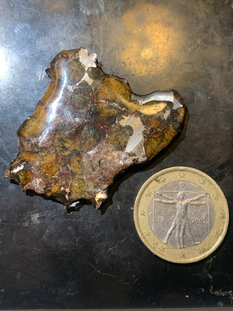 Selection of 'Pallasite Sericho' meteorites – from 6 to 40 g – magnificent inclusions of large olivine crystals