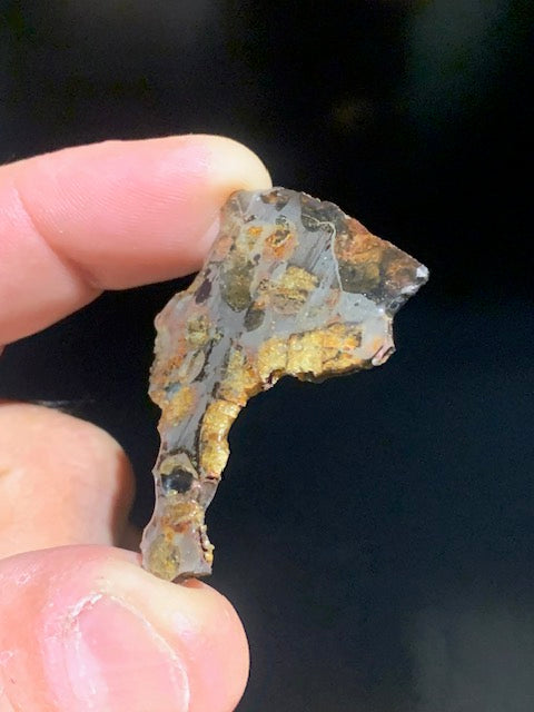 Selection of 'Pallasite Sericho' meteorites – from 6 to 40 g – magnificent inclusions of large olivine crystals