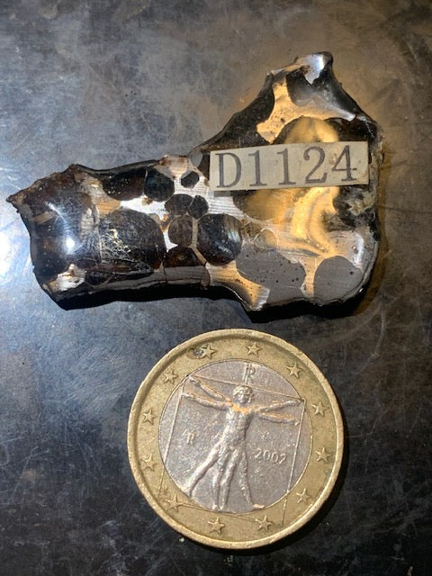 Selection of 'Pallasite Sericho' meteorites – from 6 to 40 g – magnificent inclusions of large olivine crystals