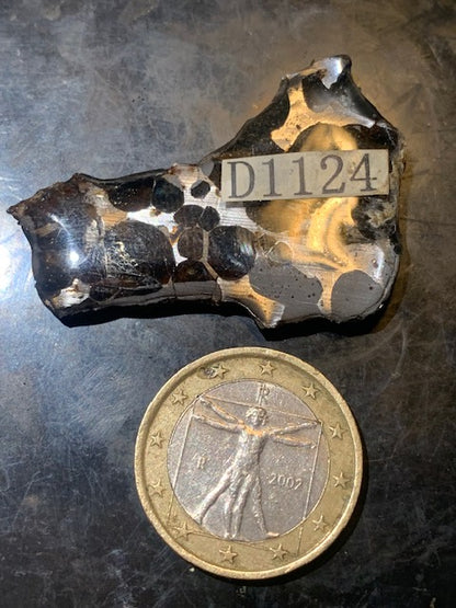 Selection of 'Pallasite Sericho' meteorites – from 6 to 40 g – magnificent inclusions of large olivine crystals