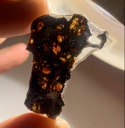 Selection of 'Pallasite Sericho' meteorites – from 6 to 40 g – magnificent inclusions of large olivine crystals