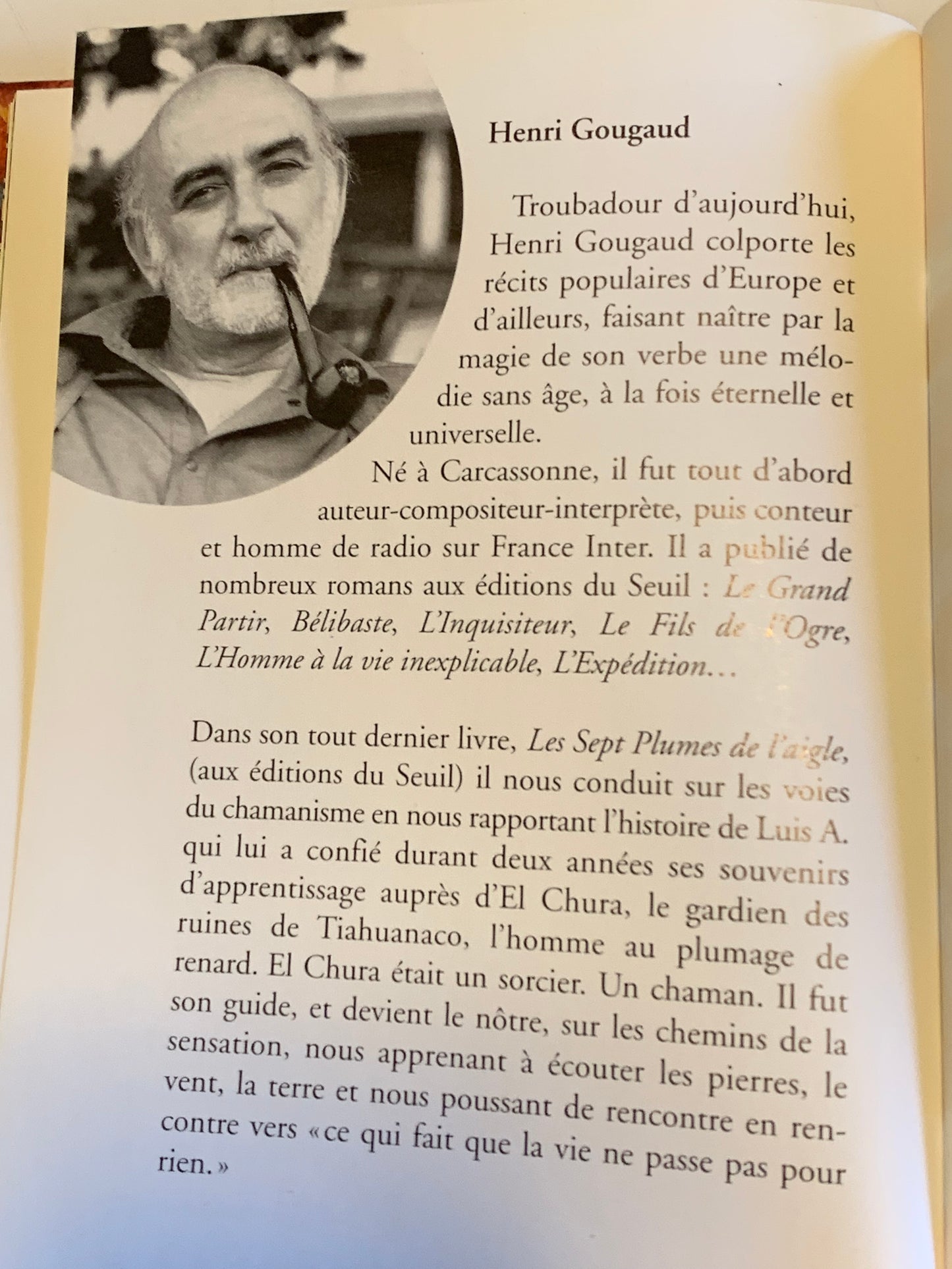 Livre : Paroles de Chamans par Henri Gougaud  | Editions ALBIN MICHEL