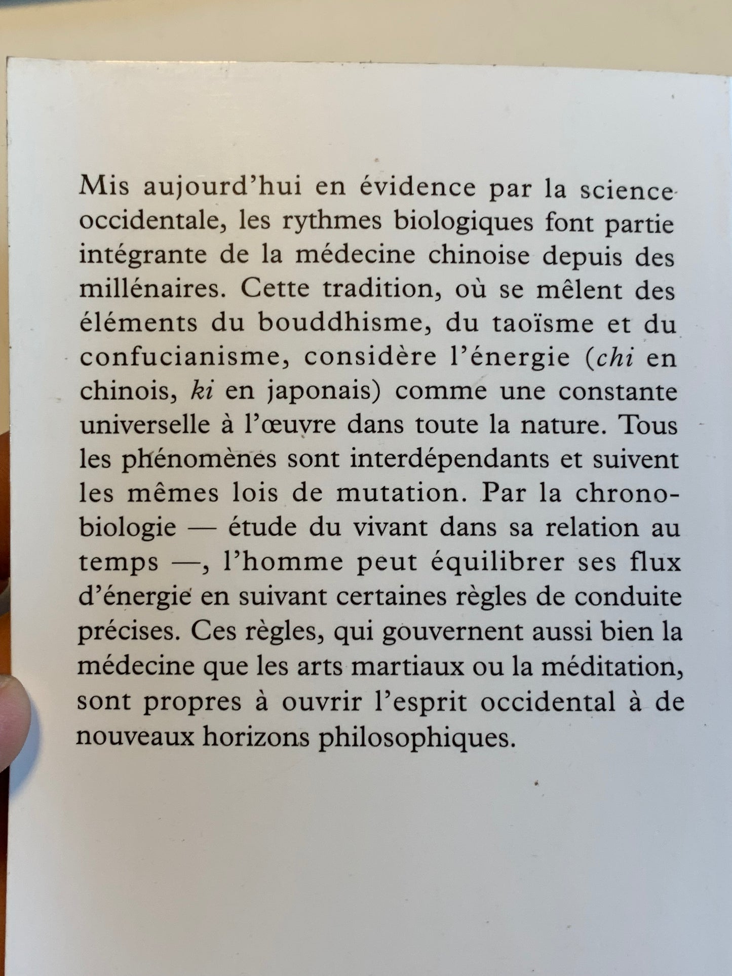 Livre : La Chronobiologie Chinoise par Gabriel Faubert et Pierre Crépon | Editions ALBIN MICHEL