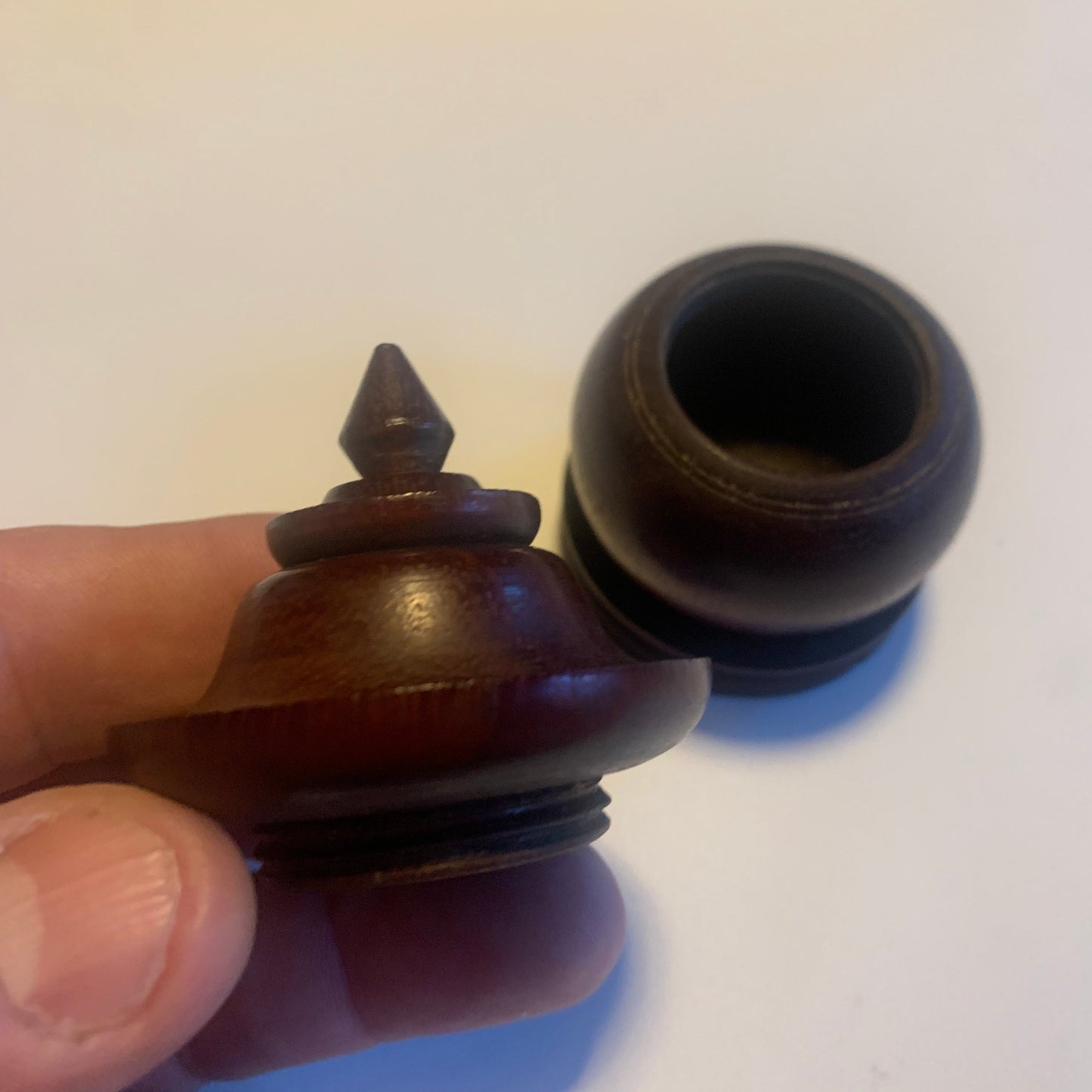 Boîte 'secrète' en bois d'acajou – 2 compartiments – Superbe réalisation !