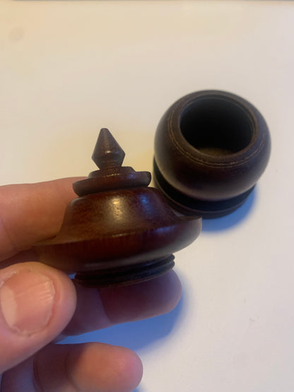 Boîte 'secrète' en bois d'acajou – 2 compartiments – Superbe réalisation !