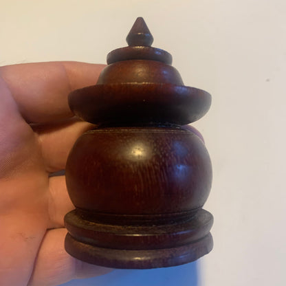 Boîte 'secrète' en bois d'acajou – 2 compartiments – Superbe réalisation !