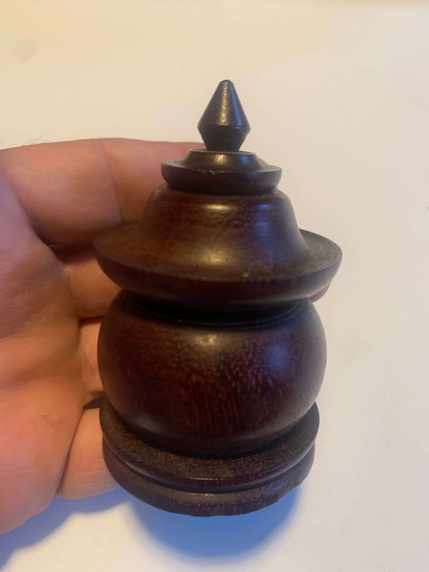 Boîte 'secrète' en bois d'acajou – 2 compartiments – Superbe réalisation !