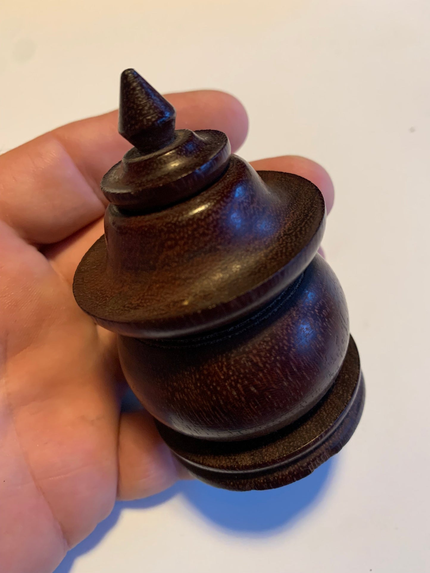 Boîte 'secrète' en bois d'acajou – 2 compartiments – Superbe réalisation !