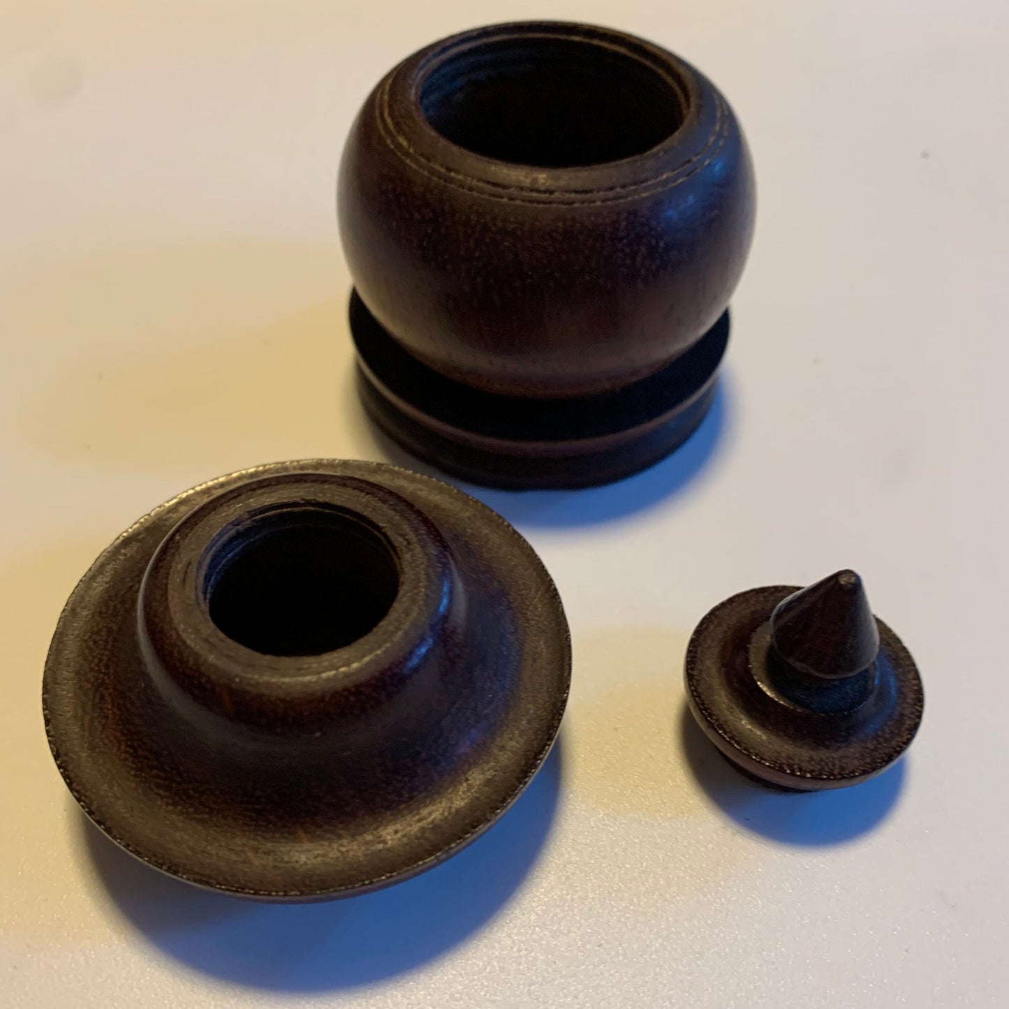 Boîte 'secrète' en bois d'acajou – 2 compartiments – Superbe réalisation !