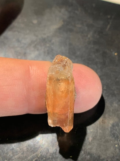 Bague en Quartz Hématoide en laiton argenté - Taille réglable