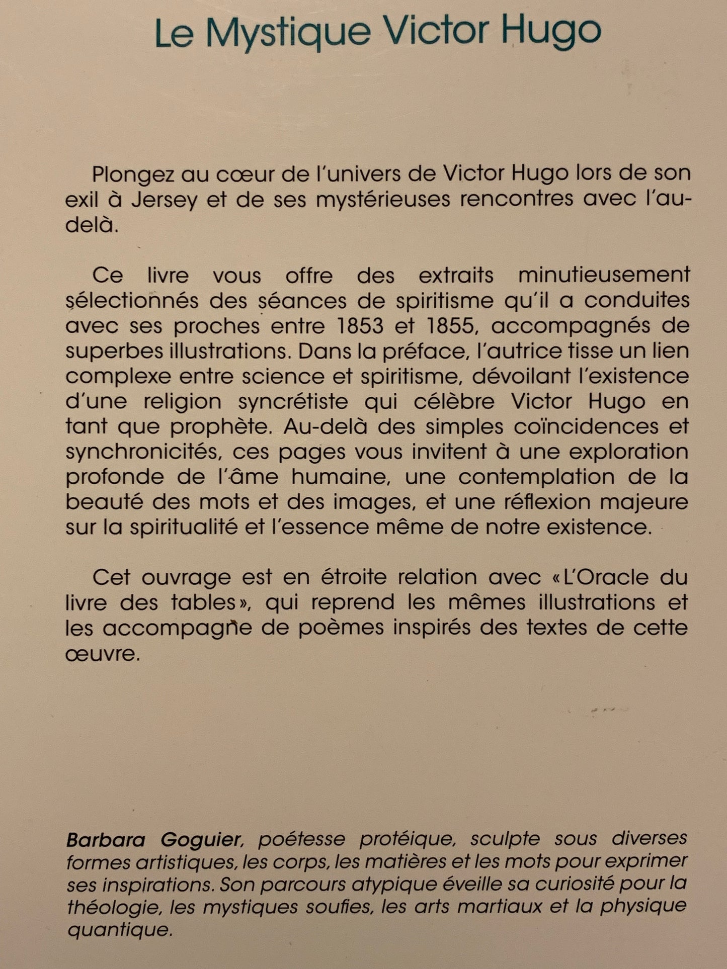 Livre : Le mystique Victor Hugo par Barbara Goguier | Editions L'Harmattan