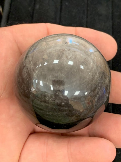 Obsidienne Argentée, sphère de 52 millimètres - 196  grammes