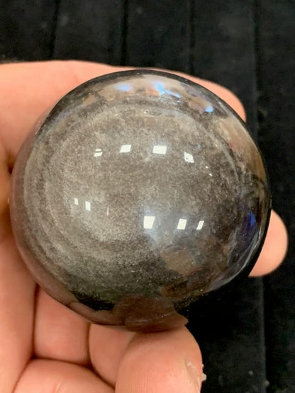 Obsidienne Argentée, sphère de 52 millimètres - 196  grammes
