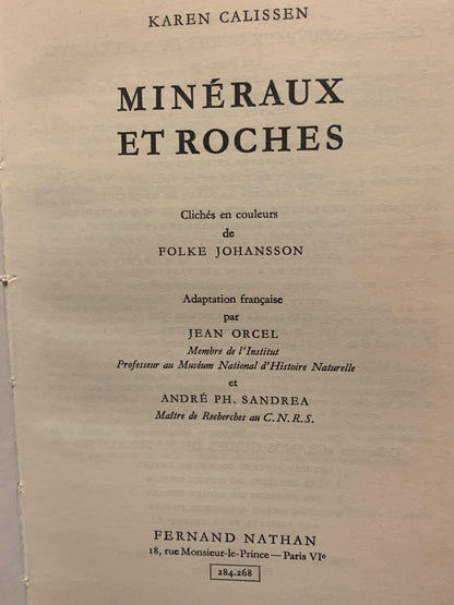 Livre : Minéraux et Roches par Karen Calissen | Format Broché | Editions Fernand Nathan