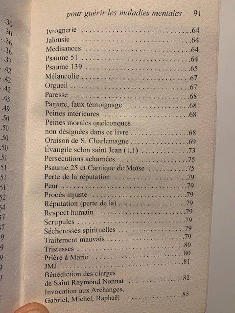 Livre : Prières merveilleuses pour guérir les maladies mentales et l'invocation aux Archanges par L'Abbé Julio| Format Poche| Editions LANORE