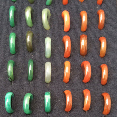 Bague/ anneau/ Jonc en agate verte, agate bleue, cornaline ou Onyx, disponible de la taille : 50 fr. à 70. Très belle qualité, le cadeau parfait !