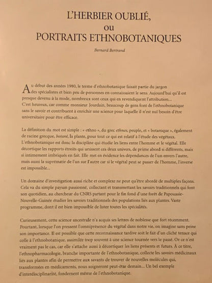 Book: The Forgotten Herbarium by Bernard Bertrand | Paperback | - Published by 'Plume de Carotte'