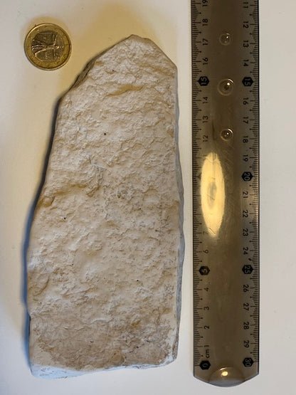 Craie naturelle/ Calcaire crayeux – Bloc brut naturel - 18 x 7 x 2 cm - 123,3 gr. !