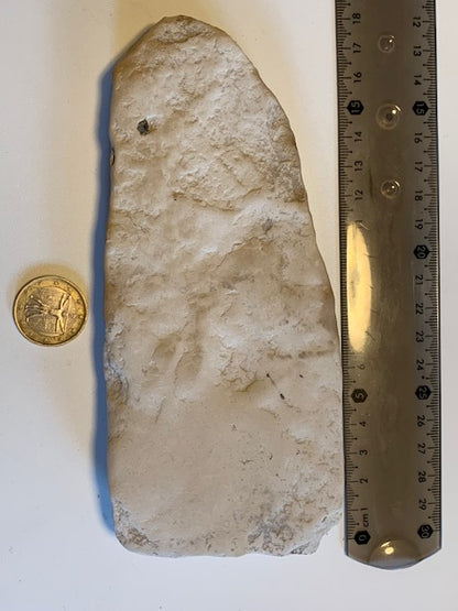 Craie naturelle/ Calcaire crayeux – Bloc brut naturel - 18 x 7 x 2 cm - 123,3 gr. !