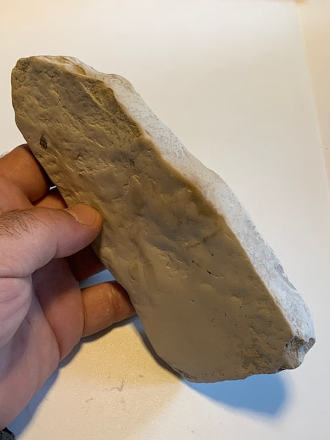 Craie naturelle/ Calcaire crayeux – Bloc brut naturel - 18 x 7 x 2 cm - 123,3 gr. !