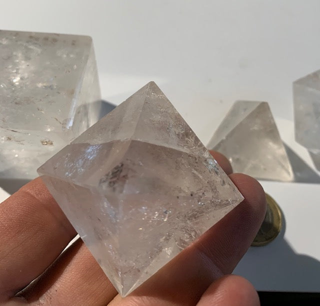 Rare ! Solides de Platon de taille de taille L, set de 5 pièces de 40 à 60 mm - Qualité A à AAA