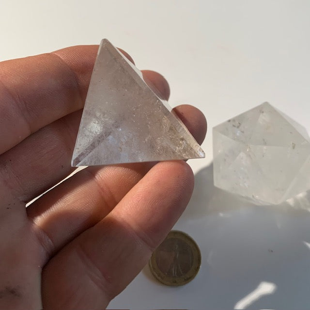 Rare ! Solides de Platon de taille de taille L, set de 5 pièces de 40 à 60 mm - Qualité A à AAA