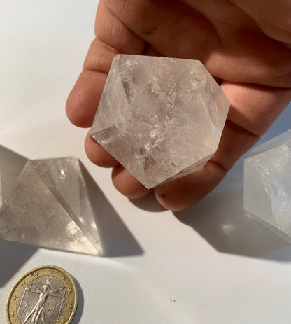 Rare ! Solides de Platon de taille de taille L, set de 5 pièces de 40 à 60 mm - Qualité A à AAA