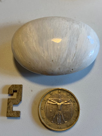 Scolécite (famille des zéolites) – 3 galets polis au choix ! Qualité AA à AAA