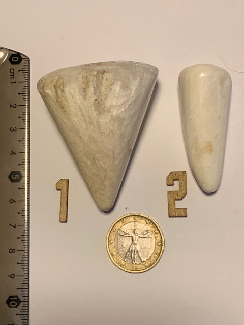 Scolécite (famille des zéolites) – 2 cœurs de druses polis au choix ! Qualité AA à AAA