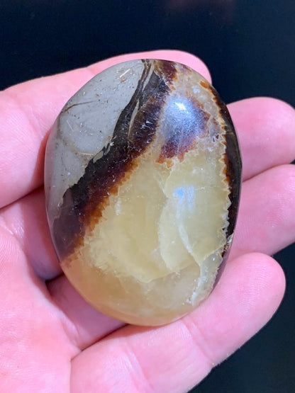 Septaria, galet roulé de 59 mm x 43 x 22 - 81,8 gr.