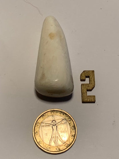 Scolécite (famille des zéolites) – 2 cœurs de druses polis au choix ! Qualité AA à AAA