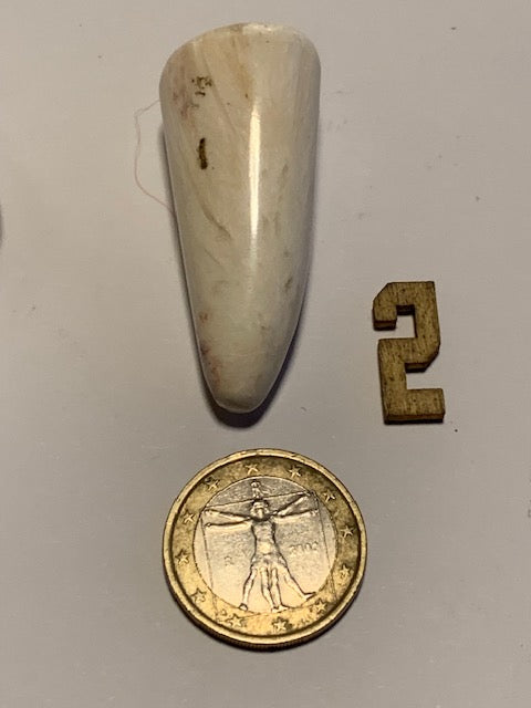 Scolécite (famille des zéolites) – 2 cœurs de druses polis au choix ! Qualité AA à AAA